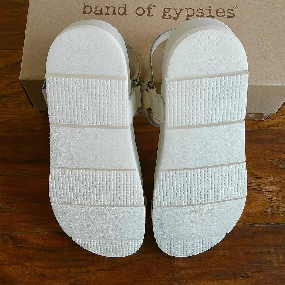 B.O.G Band of the Free Newport Sandals White Leather Casual Shoes Size 7 - Picture 11 of 12